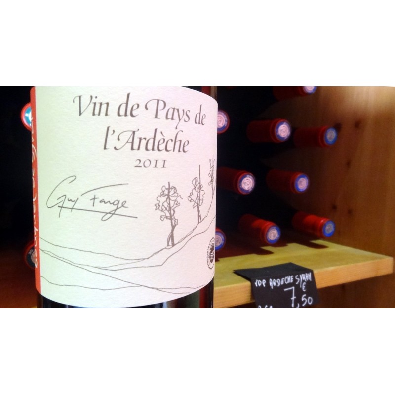 VDP DE L'ARDECHE BOUQUET DE SYRAH GUY FARGE ROUGE 2012 VDP DE L'ARDECHE BOUQUET DE SYRAH GUY FARGE ROUGE 2012
